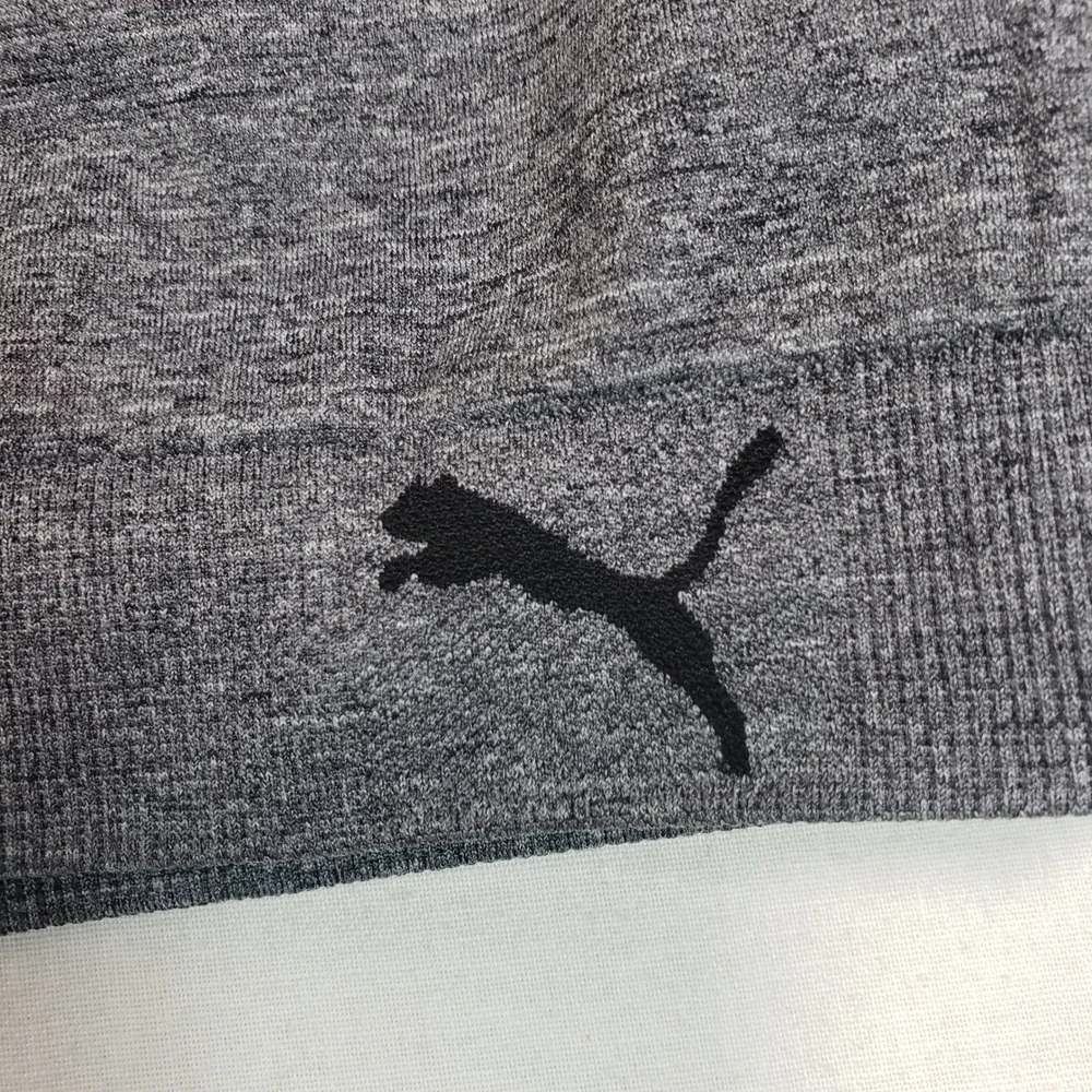 Puma Womens‎ XL Gray Heathered Seamless Racerback Sports Bra Adjustable Straps